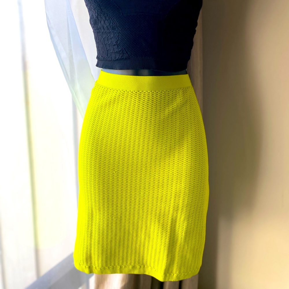 Neon Green mini skirt